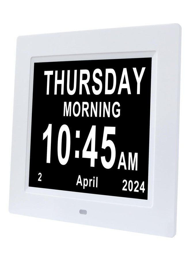 ybest [2020 Upgrade] Extra Large Digital Calendar Day Date Clocks with 12 Alarm Options Non-Abbreviated Day & Month impaired Vision Dementia Clock for Senior Elderly - Image 1